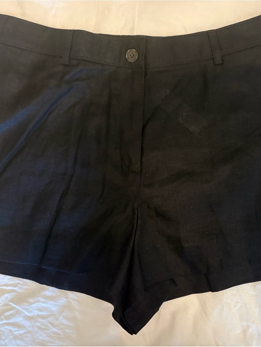 J. Crew Black Linen-Blend Tailored Shorts
